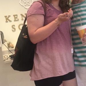 Ombré pink short sleeve shirt